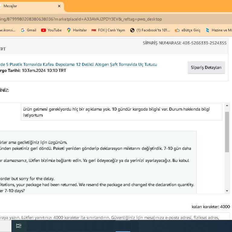 Amazon.com Gelmeyen Ürünü İade Edememe!...
