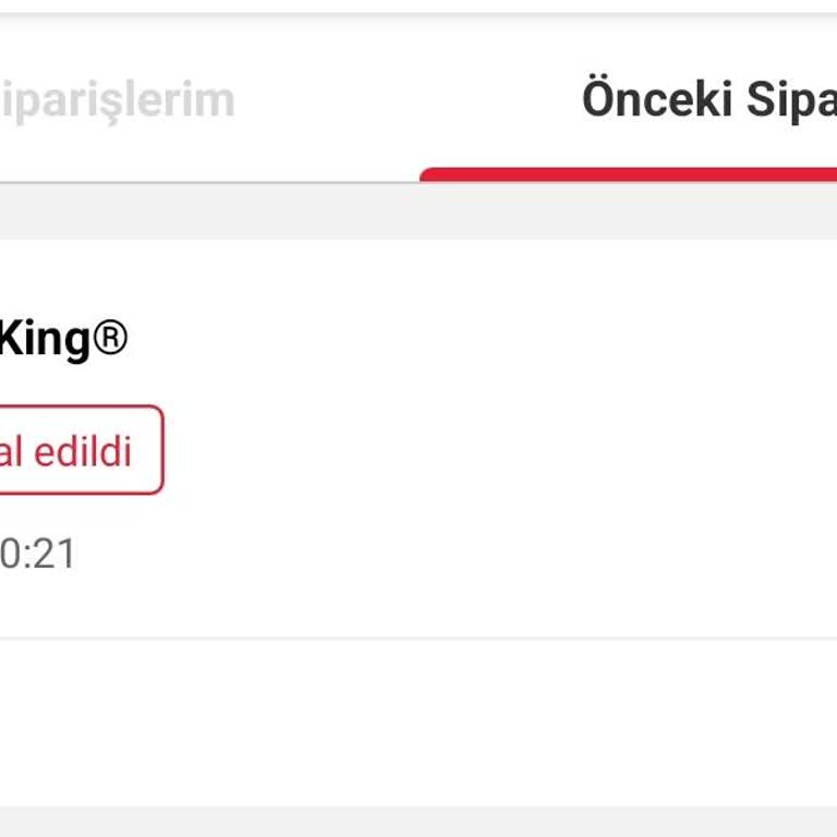 Tıkla Gelsin Burger King Sipariş Yönetimi Yapamıyor