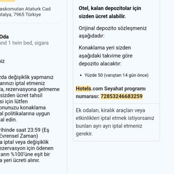Hotels Com Pişmanlık Bir Daha Tercih Etmeyeceğim