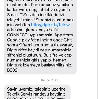 Digiturk Teknik Servisi Kurulum İçin Gelmiyor