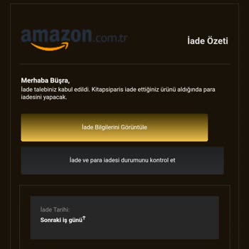 Amazon Para İadesi Yapmadı
