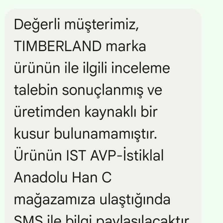FLO Ayakkabı Timberland Ayakkabının Kalitesizliği Ve FLO'nun Sorumluluk Almaması