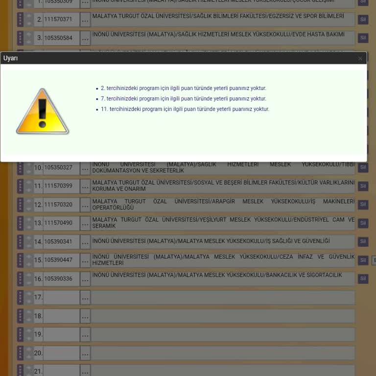 ÖSYM Tercih Yapamıyorum Neden