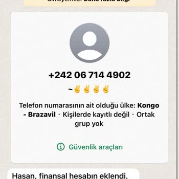 WhatsApp Finansal Hesap
