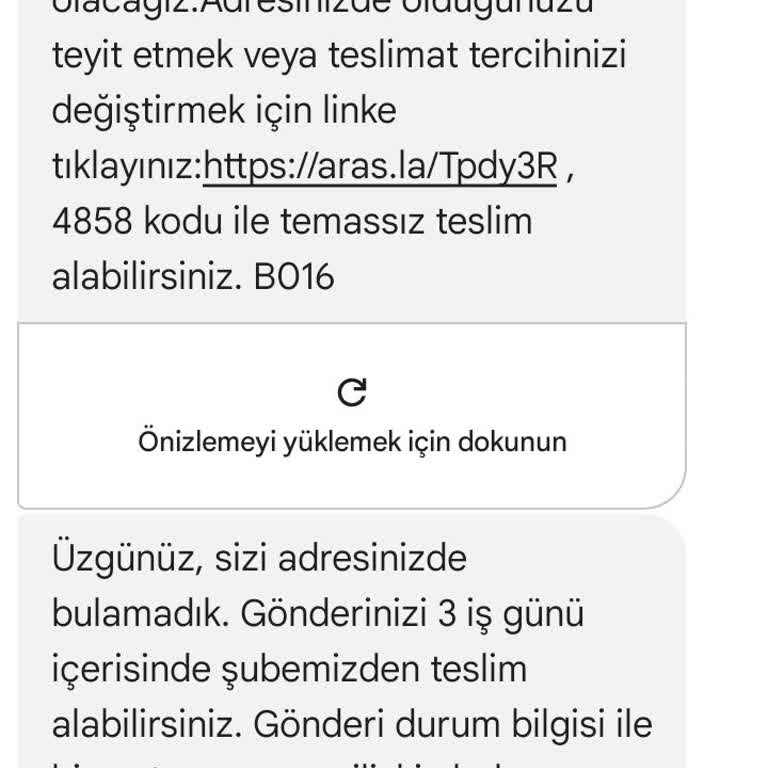 Aras Kargo'nun Teslimat Sorunu Ve İletişim Eksikliği