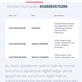 Antalya Varsak Aras Kargo Eziyeti