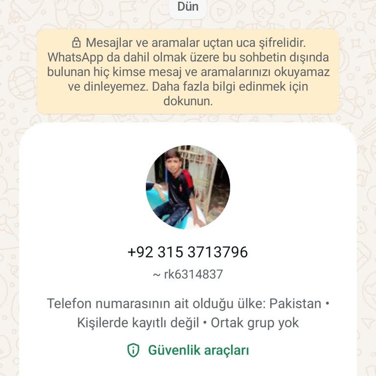 WhatsApp Tanımadığım Numaradan Gelen Şüpheli Mesaj Hakkında Şikayet