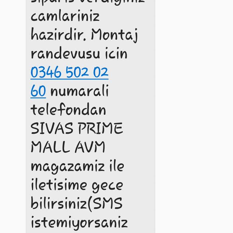 Sivas Atasun Optik Prime Mall AVM Telefonlara Bakmıyor