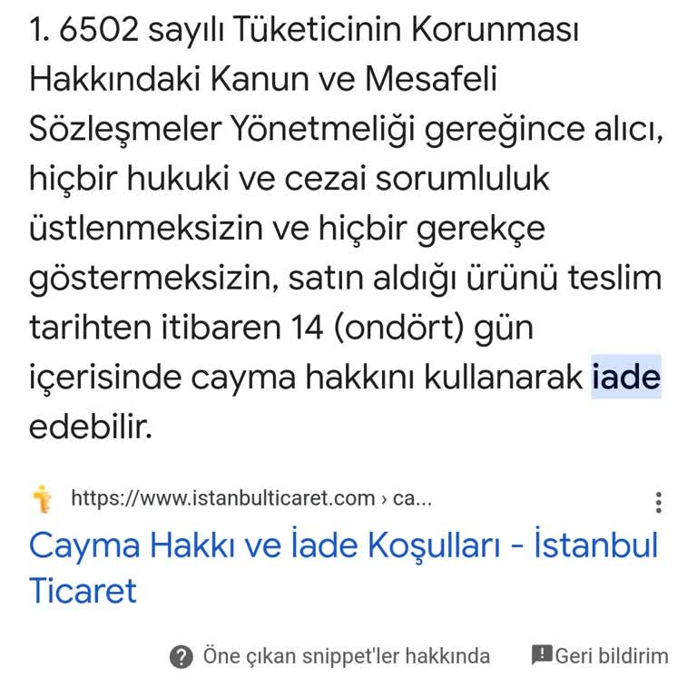 Ege Elektronik Yetkilinin Ürün İadesi Konusundaki Tutumu