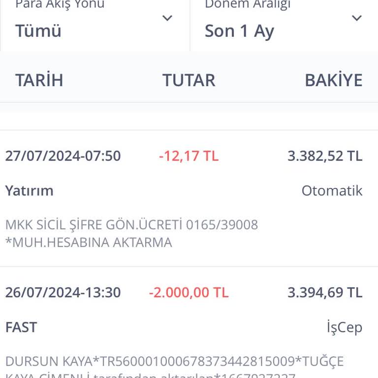 İş Bankası MKK Ücreti Alınması