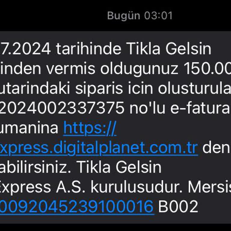 Tıkla Gelsin Almadığım Sipariş Teslim Edildi Gözüküyor