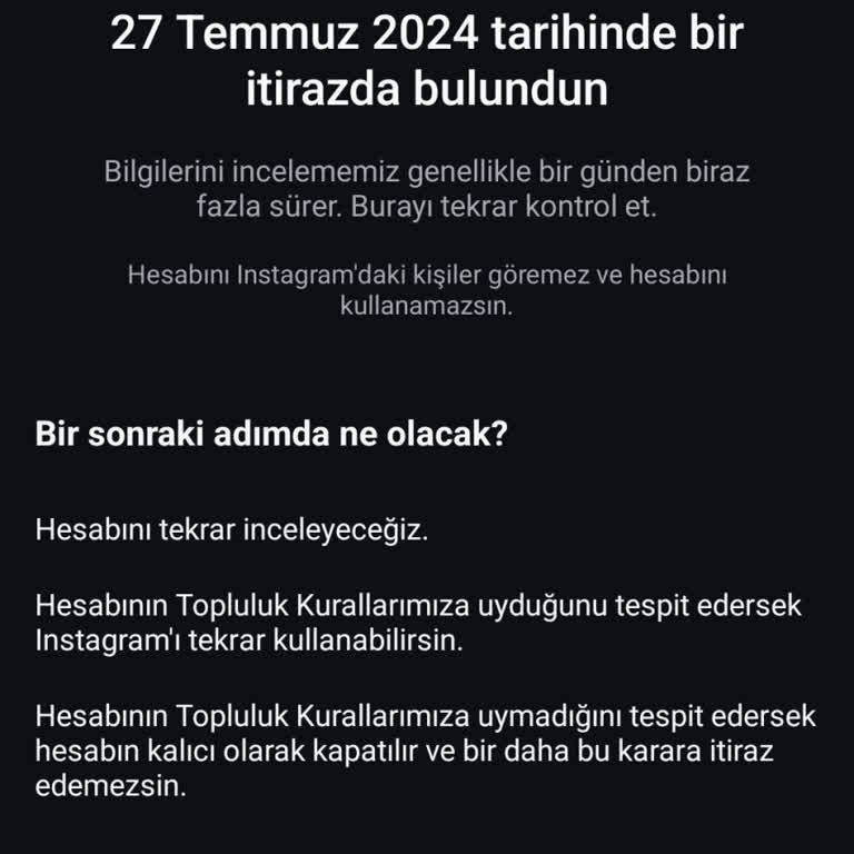 Instagram Hesabım Askıya Alındı!
