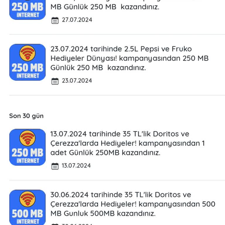 KazandıRio İnternet Hattıma Yüklenmedi