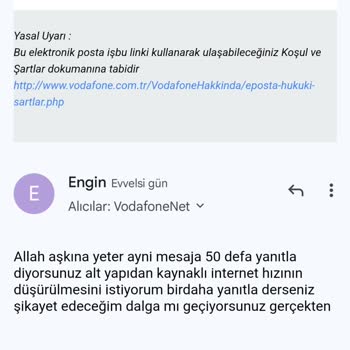 Vodafone Net İnternet Altyapı Yetersizliği