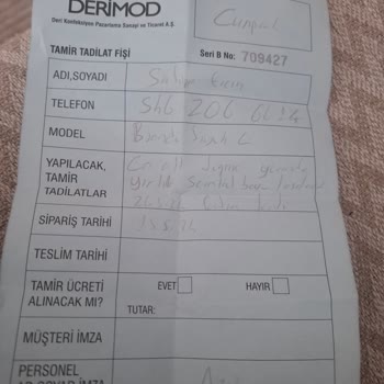 Derimod Uzun Ceket Düğme Dibi Yarılması