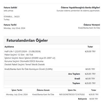 Netboss Bilişim Teknolojileri Netboss Bilişim Sistemleri Sunucunun Parasını Aldı Ama Aktif Etmiyor