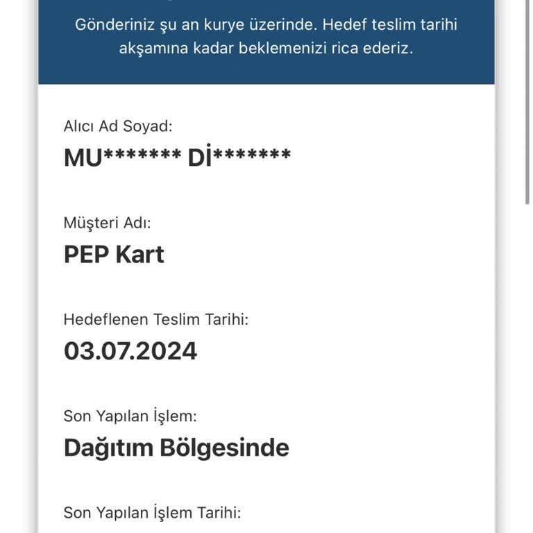 AGT Kurye (aynigunteslim.com) Pep Kartımı Teslim Etmiyor!