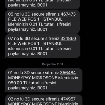 MoneyPay Akbank Kredi Kartımdan Migros One İzinsiz Para Çekilmiş