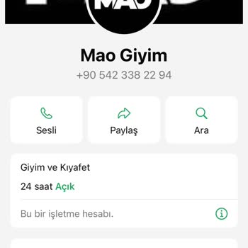 Maobutik Mao Butikten Verilen Sipariş