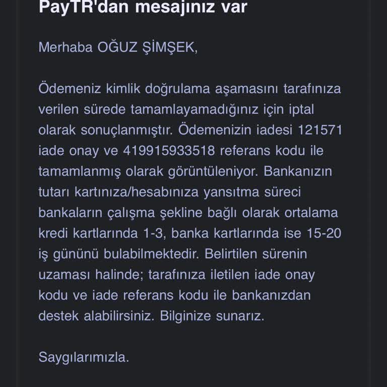 QNB Enpara İadeyi Karta Yatırması