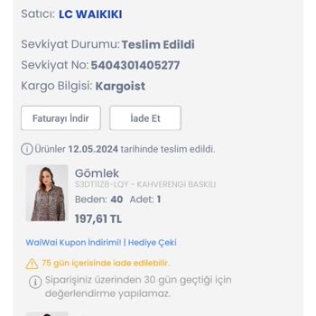 LCW Şikayet 3 Aydır Param İade Edilmiyor