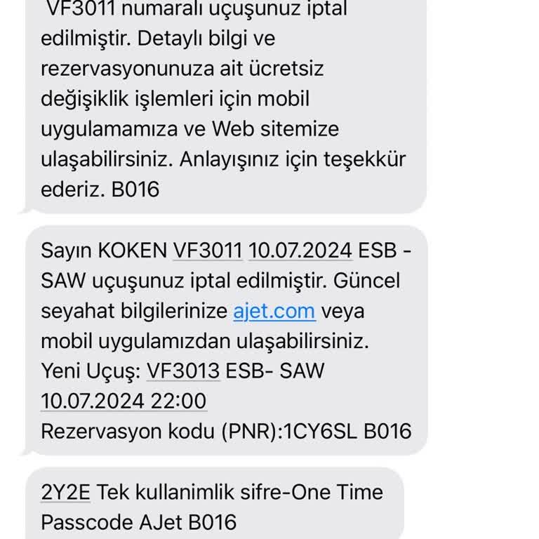 AJet (Anadolu Jet) 20 Gündür Bekleyen Para İadesi Ve İletişim Sorunları