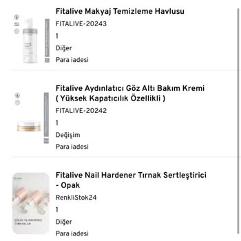 Fit & Alive Fit Alive Kargo Ve İade Sorunu