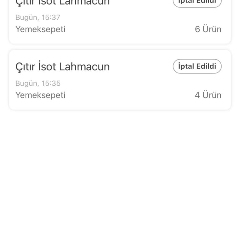 Yemek Sepeti Onay Almadan Siparişim İptal Edildi