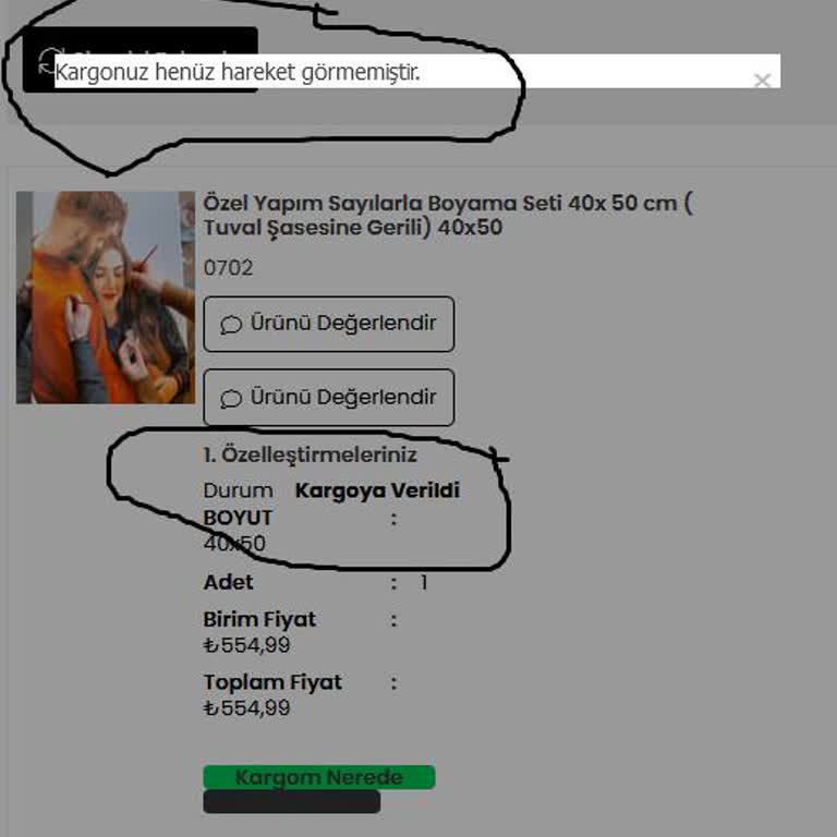 Wombhobby Mağazasından Alınan Ürün Teslimatı Gerçekleşmedi.