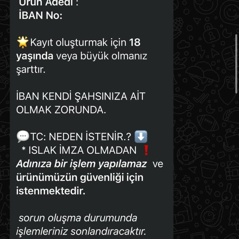 Paketlemeacentesi (Instagram) Paketleme Başvuru İçin İstenilen Bilgiler Dahilinde Tedirginlik