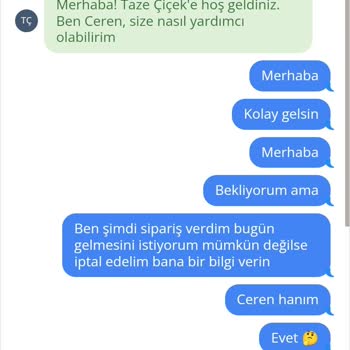 Taze Çiçek (tazecicek.com) Tazecicek İptal İade Yok Ve Müşteri Hizmetleri Ulaşamıyorum