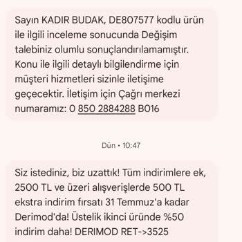 Derimod 3 Aylık Ayakkabı Astarı Yırtıldı Değişim Veya Tamir Talebi