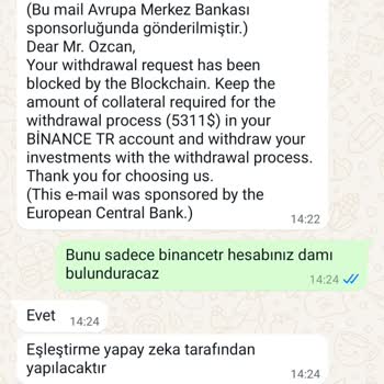 Binance TR Mağdurum Lütfen Yardım Edin