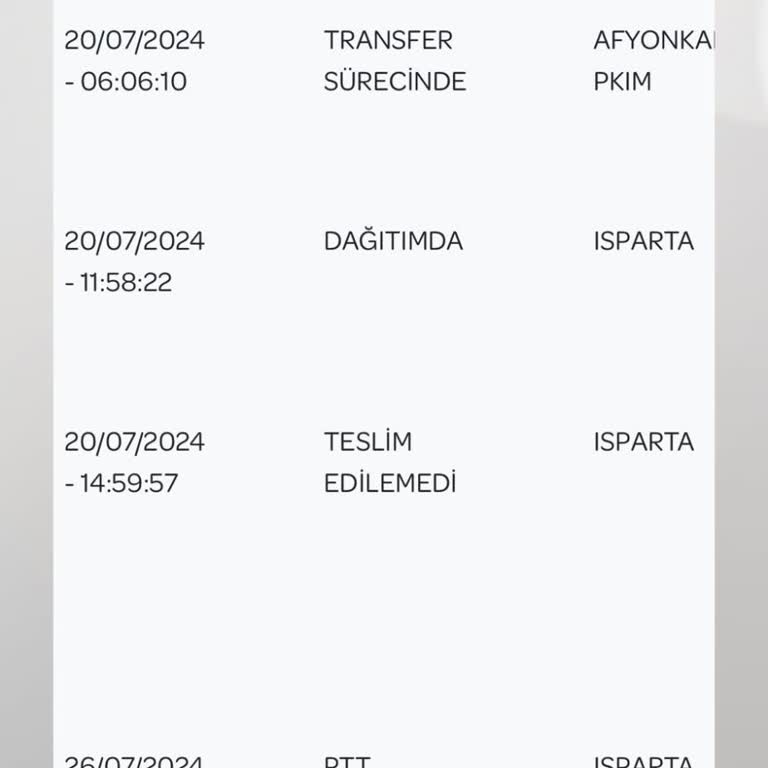 Dolaptan İade Edilen Kargo Sorunu