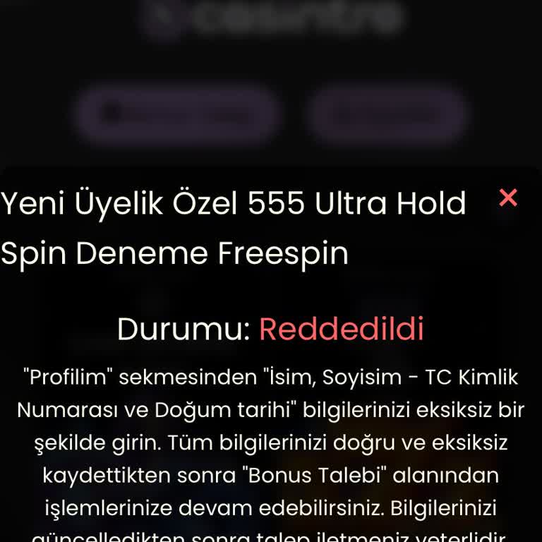 Casintro Deneme Bonusu Vermedi