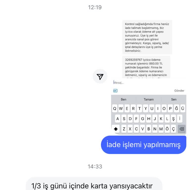 Mila Stil Ücret İadesinin Yapılmaması