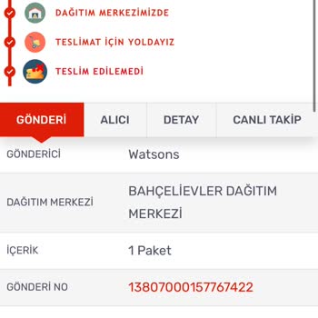 KARGOMsende Teslim Edilemeyen Ürünler...