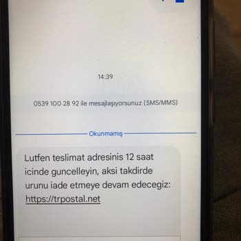 Şüpheli Mesaj Ve Kargo Aldatmaca Denemesi