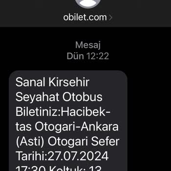 Şanal Kırşehir Seyahat Bilet İptali Ve Fiyat Farkı Mağduriyeti