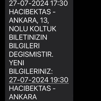 Şanal Kırşehir Seyahat Bilet İptali Ve Fiyat Farkı Mağduriyeti