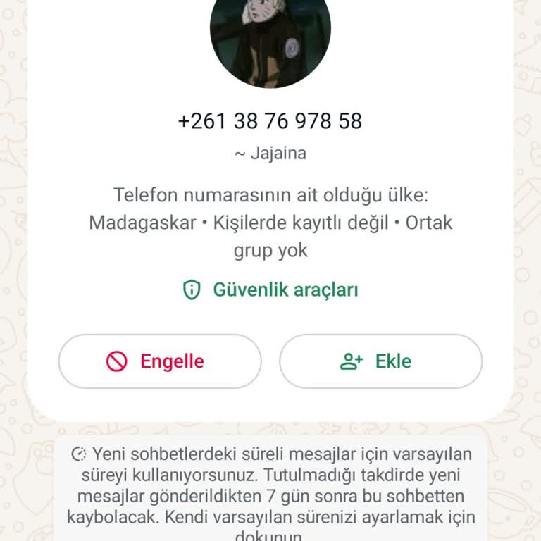 WhatsApp Güvenlik A