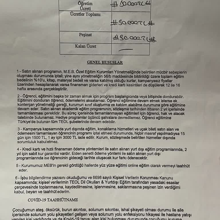 Teol Dil Okulları'nda Sözleşme Ve Ücret İadesi Sorunu