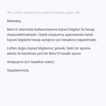 BETS10 Hesapta Para Varken Hesabi Kapatıyor