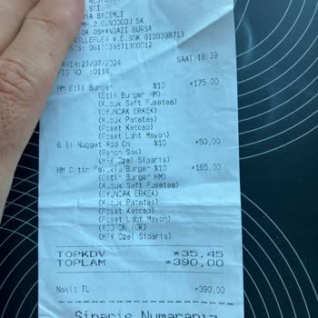 McDonald's Eksik Ürün Yollanması