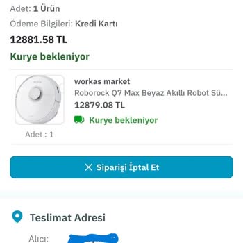 Epttavm Üzerinden Workas Marketten Alınan Ürün