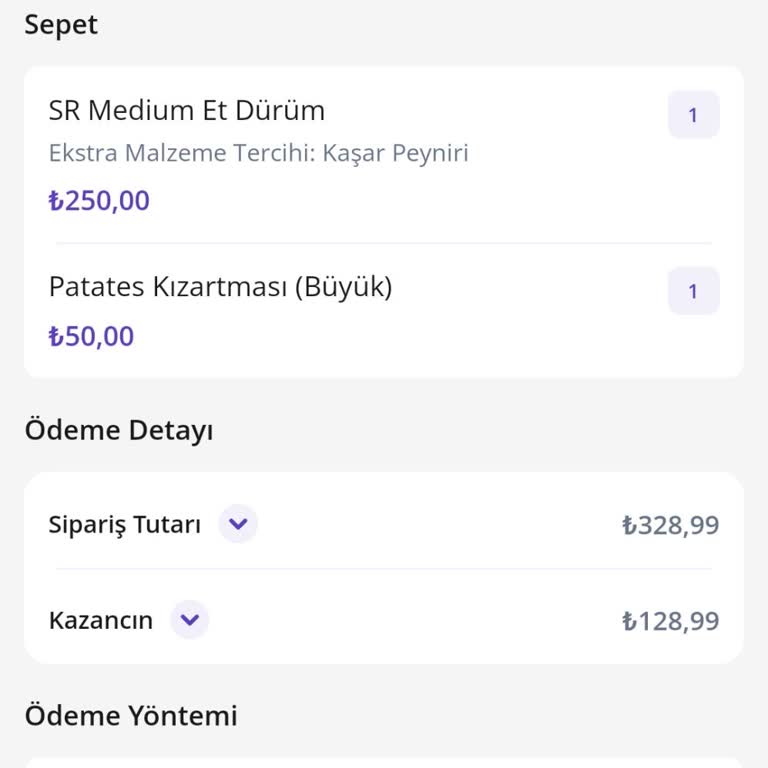 Sr Döner İptal Olan Yemeğimin Parası Geri Gelmedi