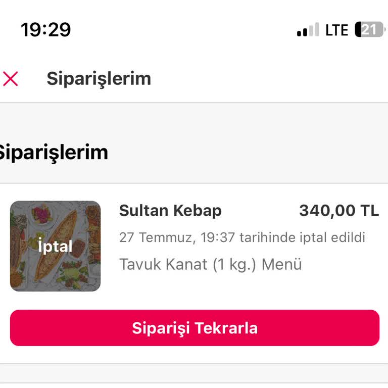 Yemeksepeti Restoran Ve Online Sipariş Platformu İletişim Sorunu