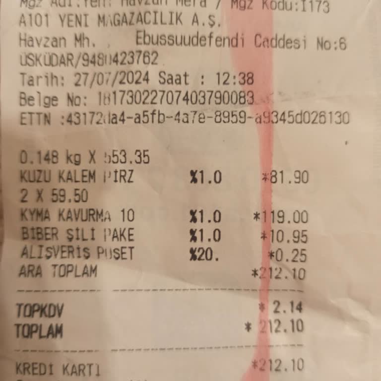 A101 Etiket / Kasa Fiyat Farkı Sorunu