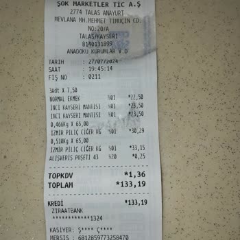 Sok Ve İzmir Piliç Pişmanlık