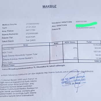 TÜVTÜRK’ün Haksız Olarak Aldığı Komisyon/hizmet Bedelinin İade Talebi!